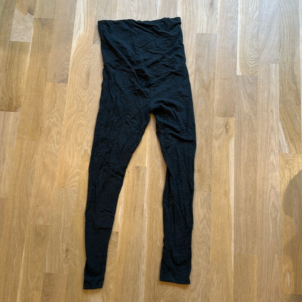 Gap Maternity Heathered Dark Gray Leggings
